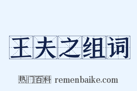 王夫之组词是什么意思的图片